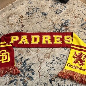 Red and Yellow 2024 Padres Gryffindor Scarf